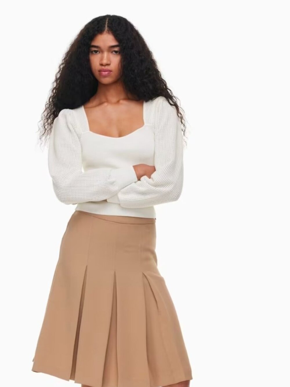Aritzia Wilfred New Chance Sweater in Light Birch Size Small